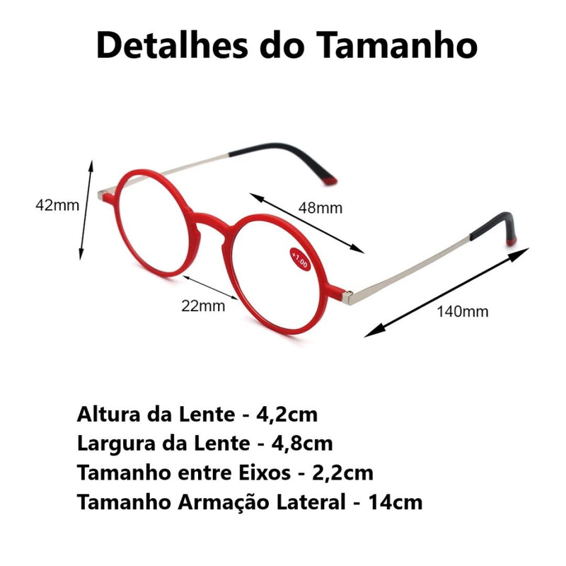 Óculos de Leitura - Porta Celular Redondo/Retangular Mega Indico 