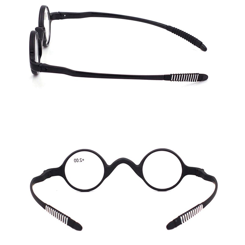 Óculos de Leitura - Retrô Flexível Mega Indico +1.00 Preto 