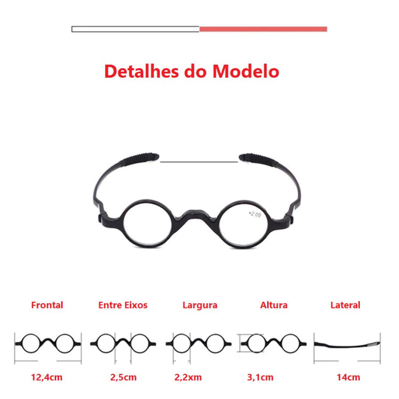 Óculos de Leitura - Retrô Flexível Mega Indico 