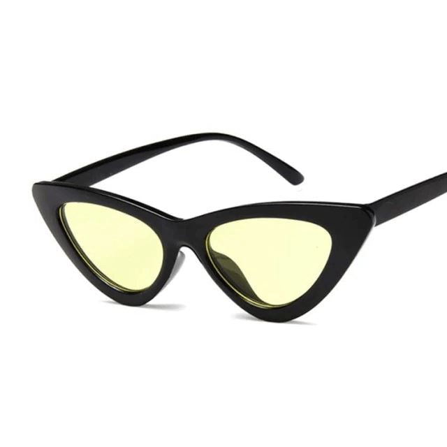 Óculos de Sol Cat Classic Fashion 2022 Feminino Óculos 010 Mega Indico Preto/Amarelo 