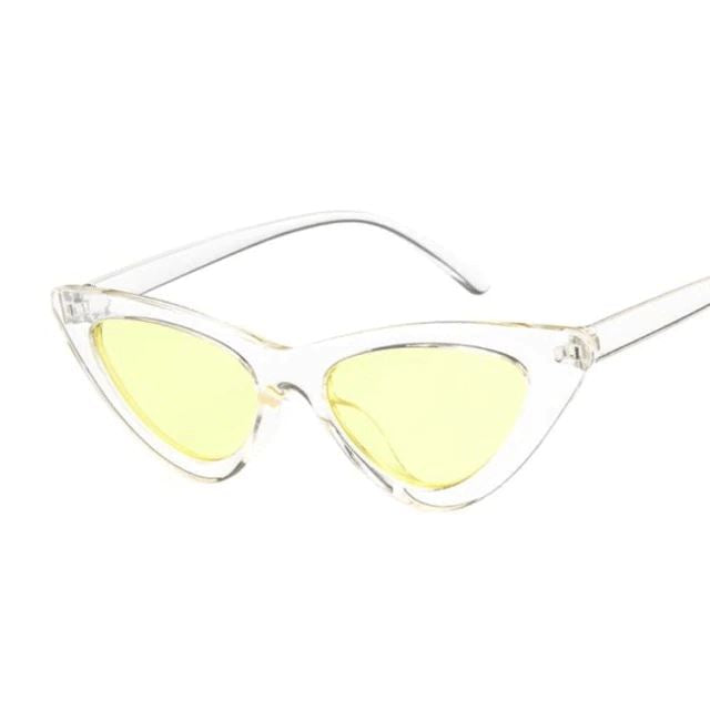 Óculos de Sol Cat Classic Fashion 2022 Feminino Óculos 010 Mega Indico Transparente/Amarelo 