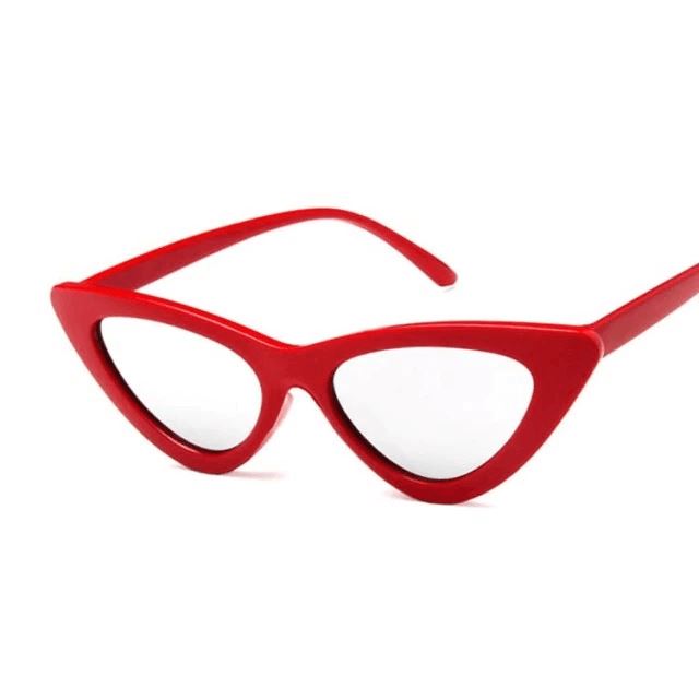 Óculos de Sol Cat Classic Fashion 2022 Feminino Óculos 010 Mega Indico Vermelho/Prata 
