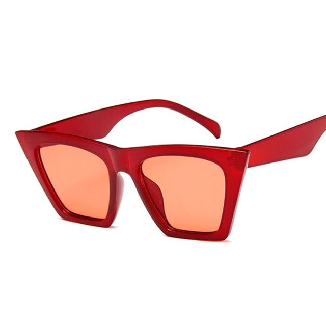 Óculos de Sol Cat Style Feminino Acessórios ópticos Mega Indico Vermelho 