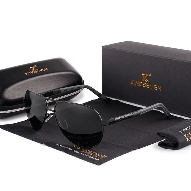 Óculos de Sol Kingseven Masculino Version Elegance Óculos 13 Mega Indico Preto 