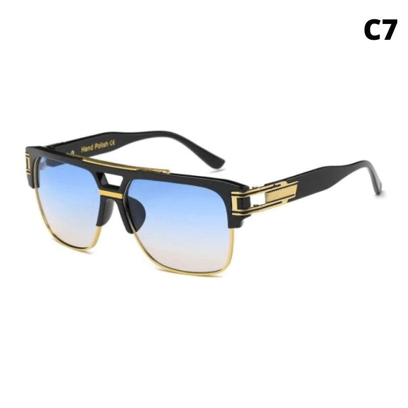 Óculos de Sol Trend Fashion 2022 - Masculino Óculos 15 Mega Indico C7 