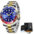 Relógio Lige High Tech Masculino Aço Relógios de pulso Mega Indico Prata/Dourado/Vermelho/Azul 