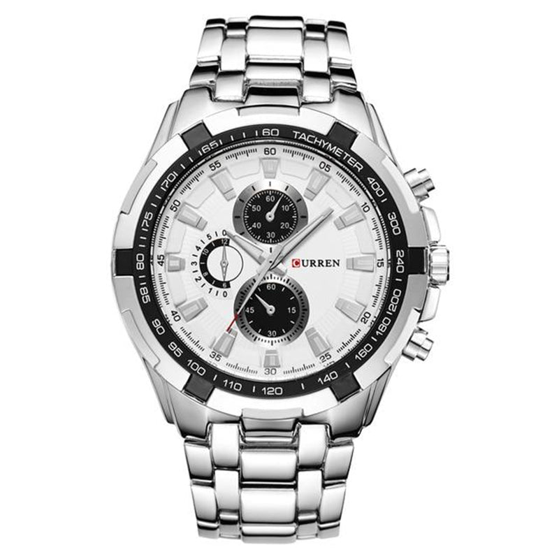 Relógio Outlaus Curren Ultimate Edition Relógios Masculinos 15 Mega Indico prata-branco 