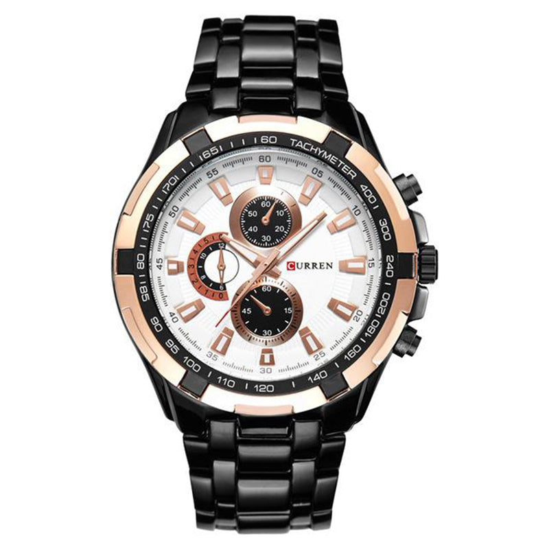 Relógio Outlaus Curren Ultimate Edition Relógios Masculinos 15 Mega Indico preto-ouro-branco 